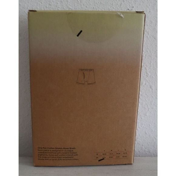 Calvin Klein Men's Sz Medium Shell/Beige Cotton Stretch Mineral Dye Boxer Briefs - Picture 4 of 6